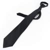 Lazy Zipper Tie 8Cm Black Glossy Men'S Business Free Pull Tie Formal Wear Easy To Pull Tide