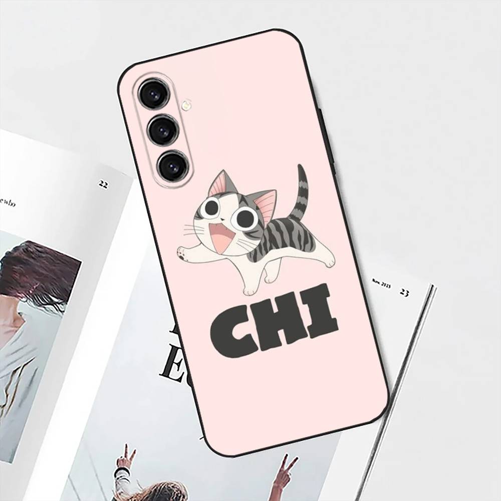 Chi Cat Sweet Home Phone Case For Samsung S25,S24,S21,S22,S23,S30,Ultra,S20,Plus,Fe,Lite,Note,10 Black Soft Shell