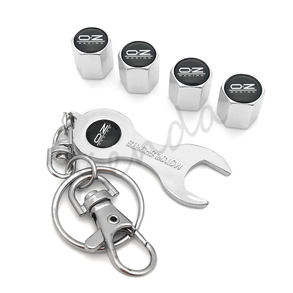 

4Pcs OZ Racing Styling Logo Emblem Case Tire Valve Core Stem Caps Anti Theft Finger Car Wheel Tyre Rim Air Cover Car Accessories