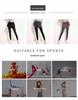Breathable Sweat-Absorbent Faux Two-Piece Fitness Leggings for Yoga and Running