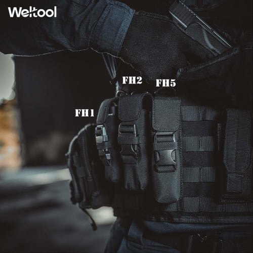 Weltool Tactical Flashlight Holster with Molle System, Cordura Material, and UTX-DURAFLEX Buckle Tool Pouch Compatible with Streamlight Scorpion LED,