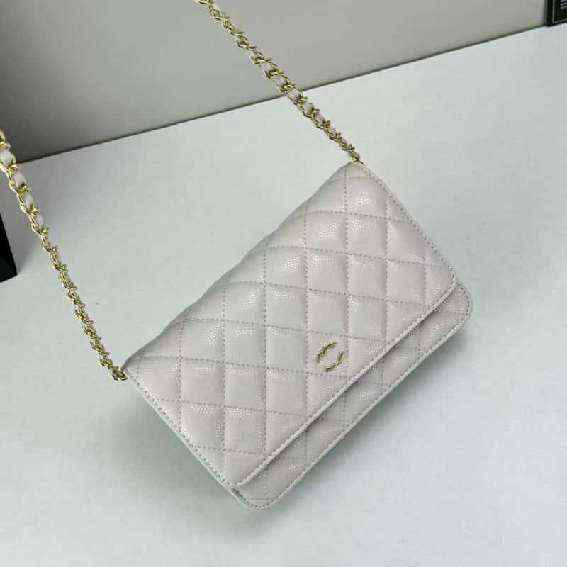 Stil WOC Fortune Tasche Leichter Luxus CF Litschi Muster Einzel-Schulter Umgehängte Kette Rautenförmig Damen