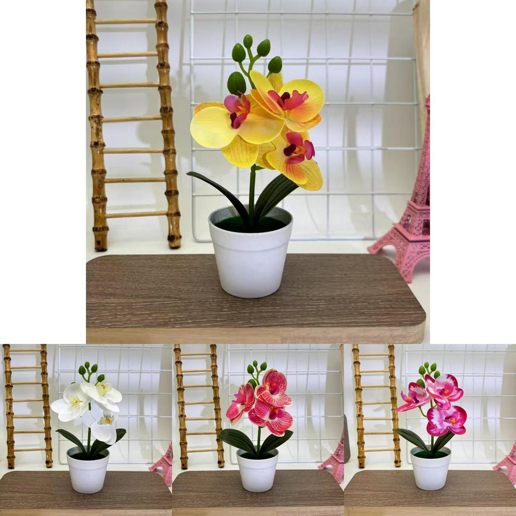 Butterfly Orchid Fake Flower Pot Plant For Event Decorations And Photography Sessions