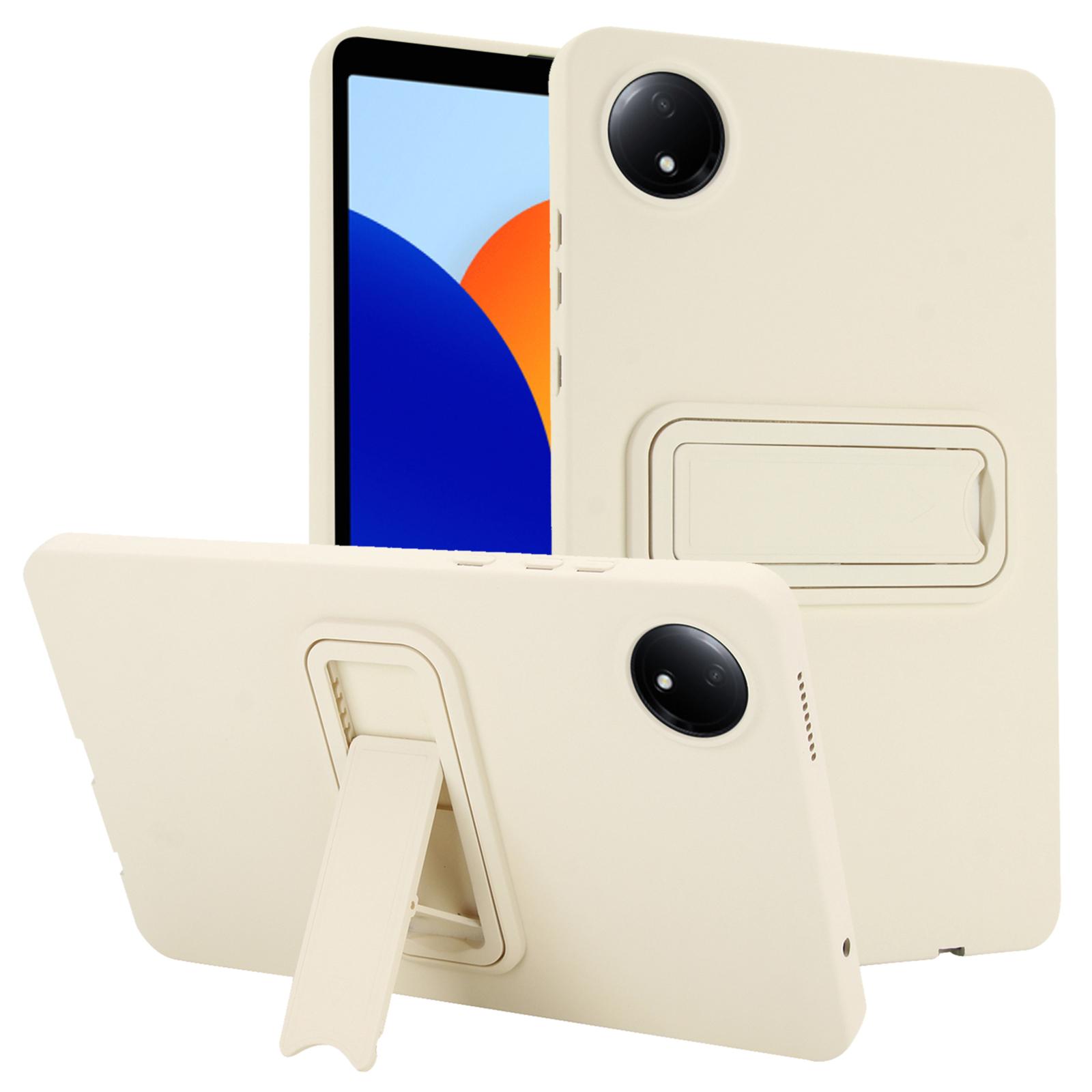 

For Xiaomi Redmi Pad SE 4G 8.7 inch Case TPU+PC Skin-Friendly Kickstand Tablet Cover Beige