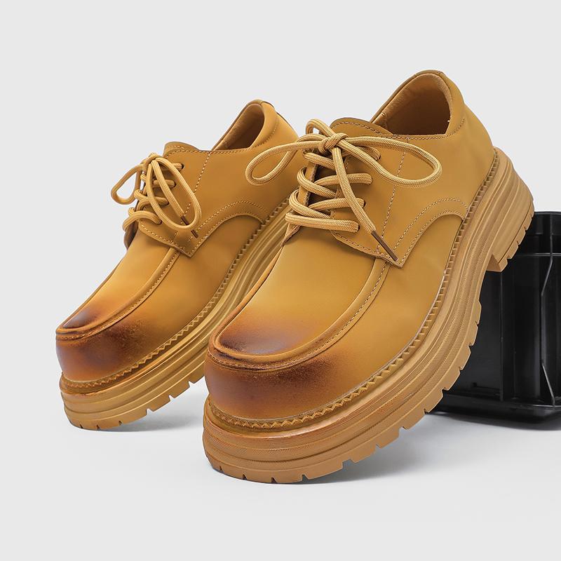 Fashion Stylish Casual Leather Shoes Classic Mens Casual Shoes Business Brand Male Formal Dress Footwear Thick Bottom Men Oxford Shoes