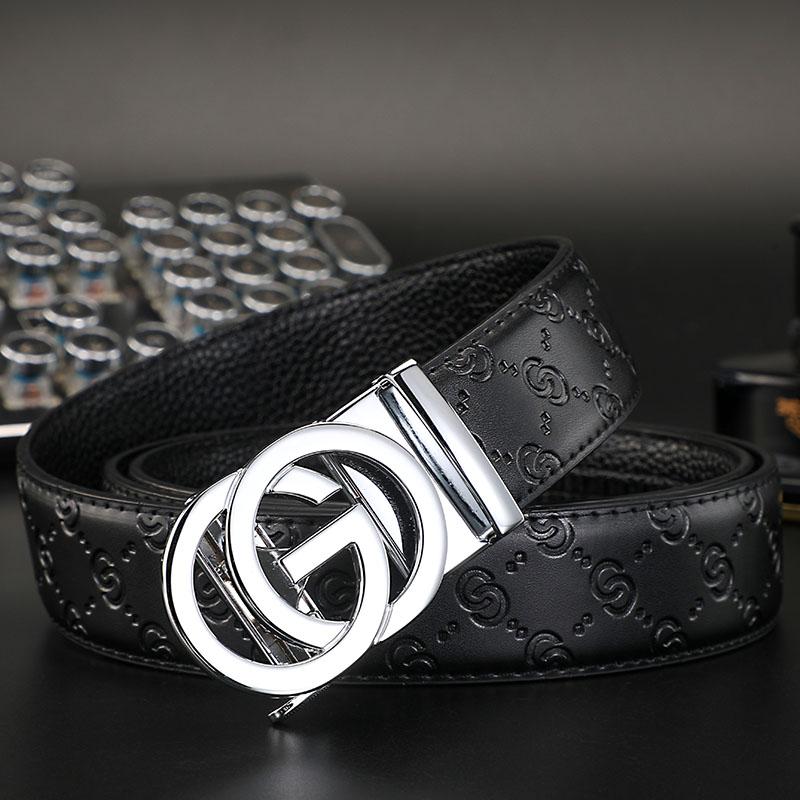 Business Men Belt Casual Fashion Luxury Designer Famous Brand Automatic G Buckle Women Belts Leather Belt for Men Male Jeans
