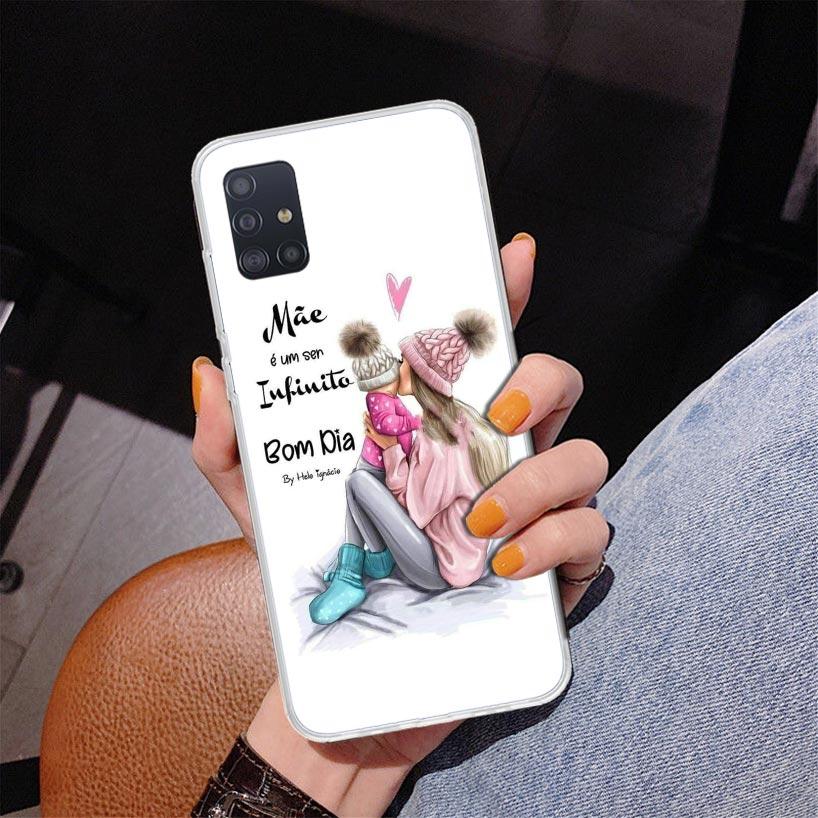 Baby Mom Girls Phone Case For Samsung Galaxy A52 A32 A22 A12 A51 A31 A50S A30S A20S A10S Note 20 Ultra 10 Plus S10 A72 A71 Galax