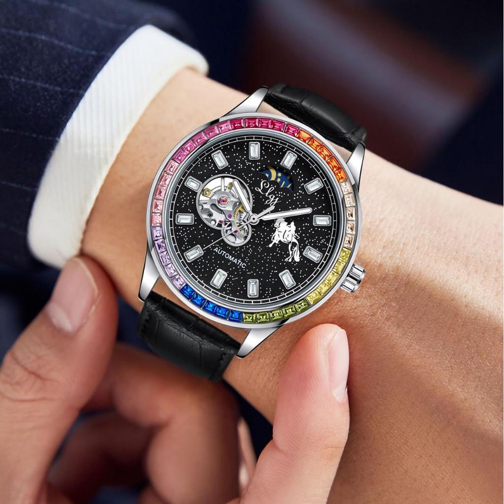 Duke of Lorraine 1976 Men's Luminous Skeleton Mechanical Watch