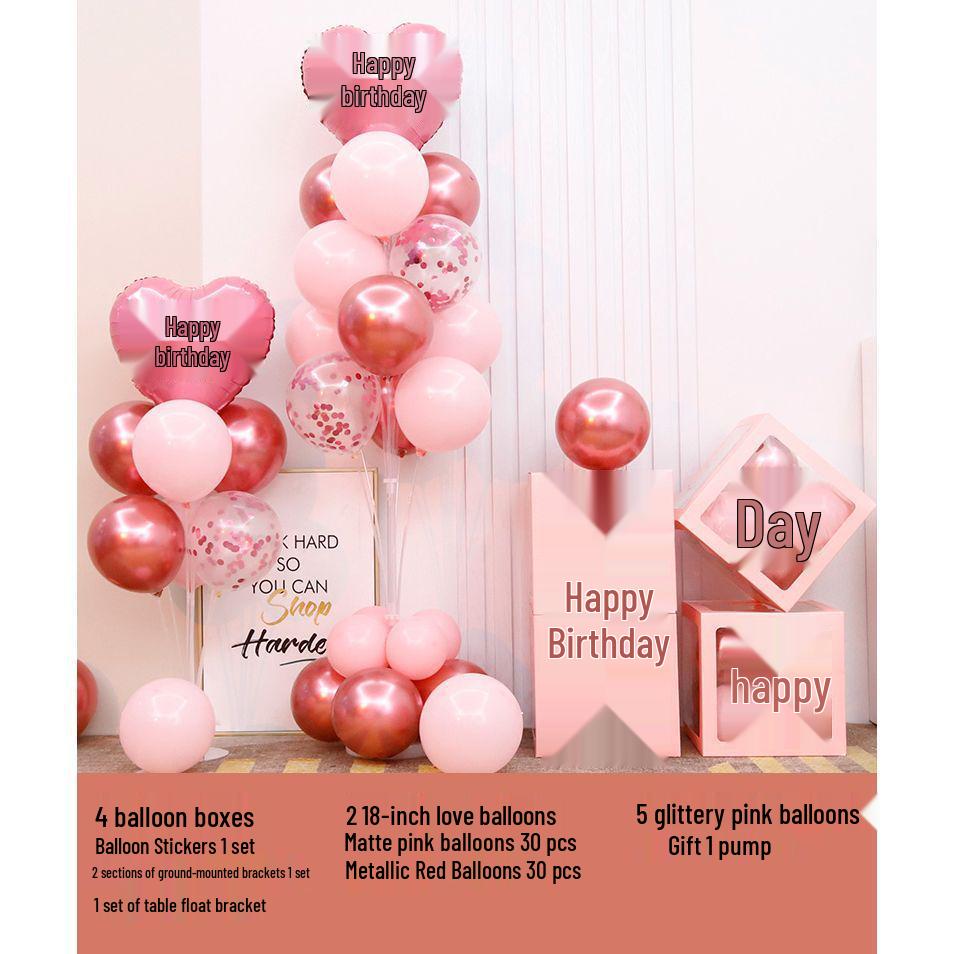 Luminous Happy Birthday Balloons for Adult & Baby Parties - Boys & Girls First Birthday Decoration
