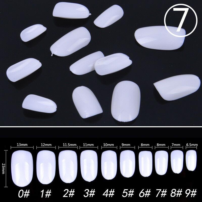 600 Stück mittlere Länge, volle Abdeckung, quadratisch, kurz, rund, für künstliche Nägel