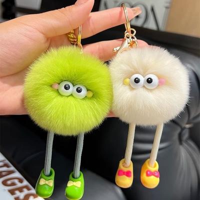 Schattige Grote Ogen Pluche Speelgoed Sleutelhanger Cartoon Briketten Sleutelhanger Lange Benen Kleine Briketten Sleutelhanger Hanger Tas Hangende Poppen Speeltje