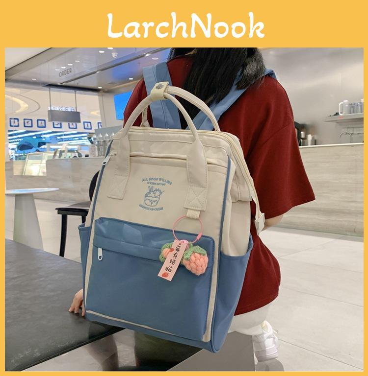 Vibrant Nylon Backpack For Girls Lightweight Waterproof Trendy Daily Use Bag