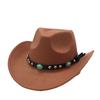 New Vintage Emerald Wool Top Hat Felt Hat Classic Cowboy Hat Ethnic Tibetan Western Jazz Hat