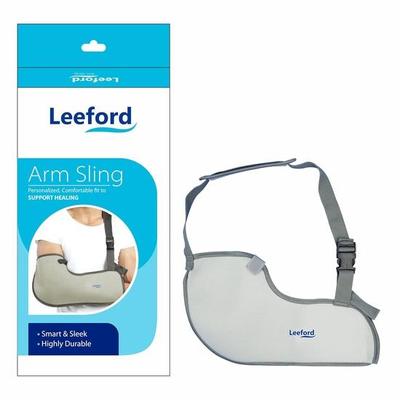 Leeford Armschlinge, Bequeme Passform zur Unterstützung der Gesundheit|Smart&Elegant|100% Polyester|Bequemer Klettverschluss für Männer&Frauen, 1er-Pack (Größe L)(13,5” bis 14,5”)