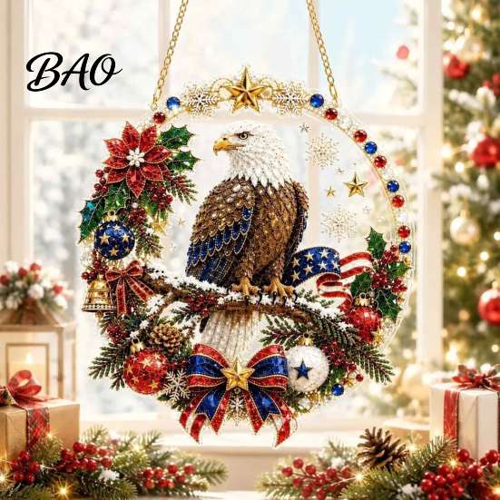 Acryl-Anhänger für den Weihnachtsbaum, Diamond Art Anhänger, 2D Perlenmalerei, Saisonale Heimfensterdekorationen, Muster-Sonnenfänger, Feiertag