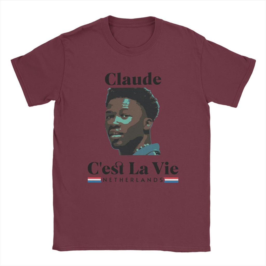Netherlands claude eurovisions 2025 T-Shirt Men 100% Cotton Tee Shirt Round Collar Short Sleeve T Shirts Plus Size Clothing