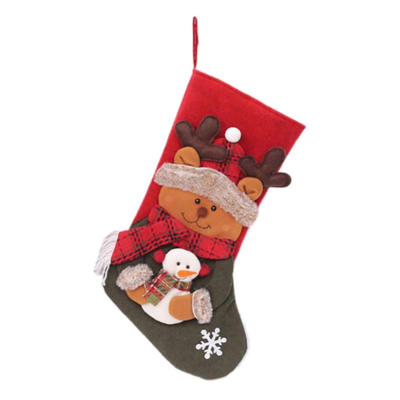 Snowman Santa Claus Reindeer 3D Christmas Stocking Christmas Home Decor Birthday Gift For Friend Family