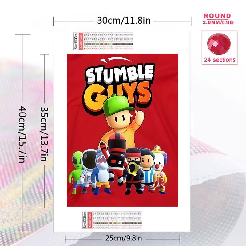 Stumble Guys Leap.80 100% Round Full Drill 5D DIY Diamond Painting Embroidery Cross Stitch Rhinestone Décor