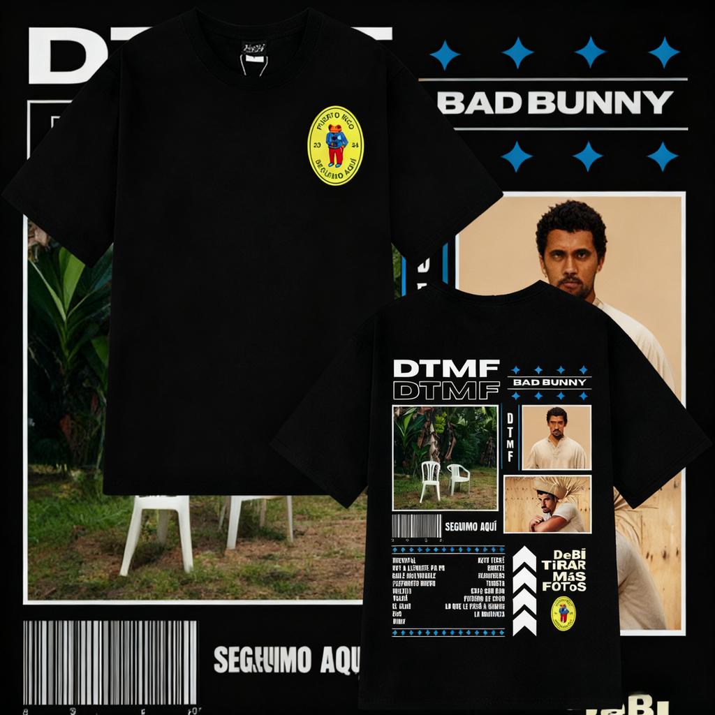 2025 Summer Bad Bunny DeBi TiRAR MaS FOToS DTMF Graphic Men Women Male Hip Hop Oversized 100% Pure Cotton Printed T Shirts Y2k