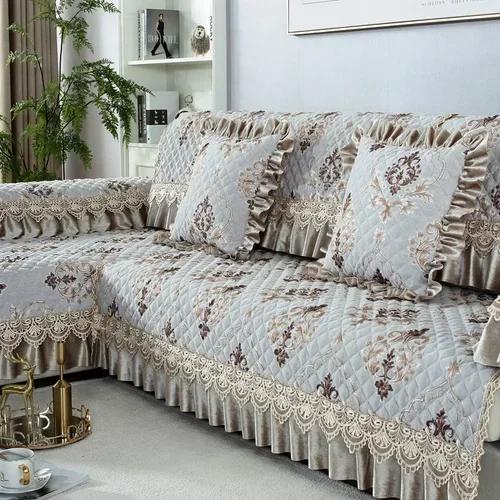 Four Seasons univerzální velká sukně potah na pohovku v evropském stylu protiskluzová podložka na pohovku luxusní obývací pokoj krajkový polštář na pohovku ručník