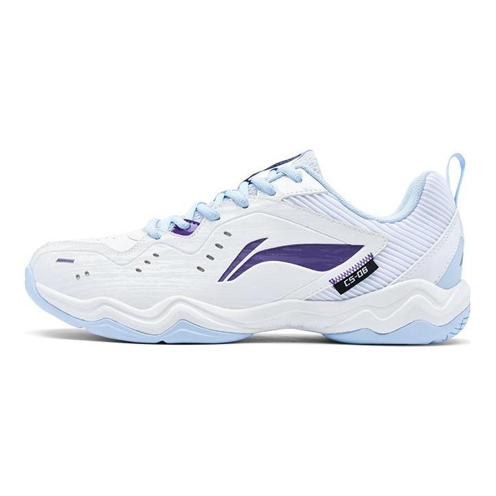 Li Ning Textile, Synthetic Leather Cushioning Slip Resistant Abrasion Resistant Low Top Badminton Shoes Unisex AYTU023-7
