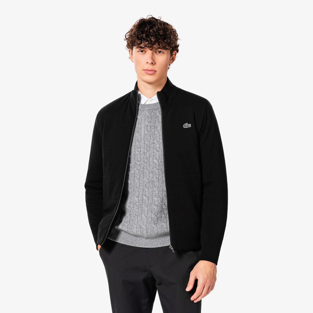 LACOSTE Men'S Golf Tipping Hybrid Full-Zip Sweater Ah922E-55N 031