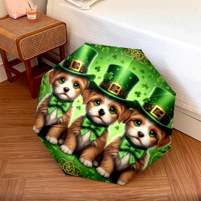 Threepuppies Pattern Pattern New Style Umbrella, 1 Piece Automatic Folding Umbrella, Portable Travel Umbrella, Outdoor Umbrella, Birthday Gift