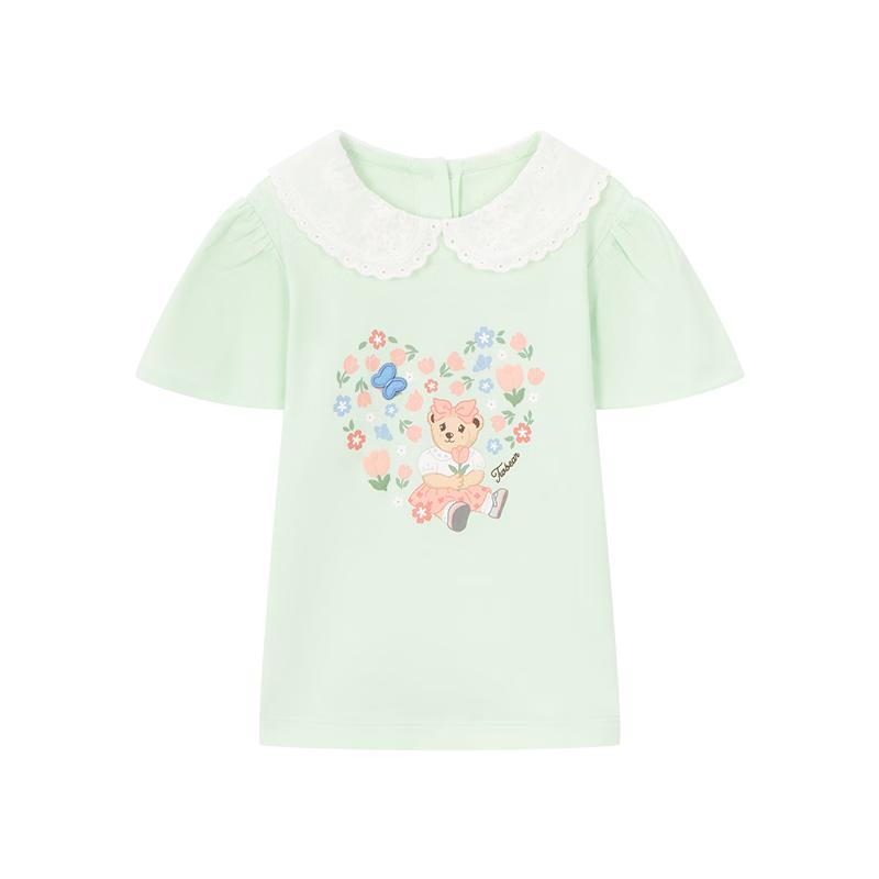 Teenie Weenie Kids Girls Butterfly Floral Flutter Sleeve T-Shirt 120