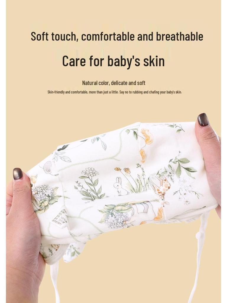 Bunny Ear Knitted Newborn Bonnet - Windproof Hat for 0-12 Months