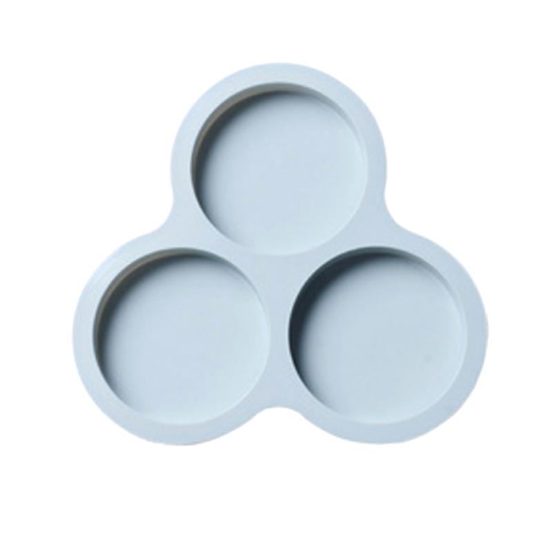 

Форма для фритюрницы с круглыми ячейками, форма для торта с 3 отделениями, с антипригарным покрытием, силиконовая форма для фритюрницы, форма для приготовления яиц на пару, инструмент для приготовления жареных яиц синий