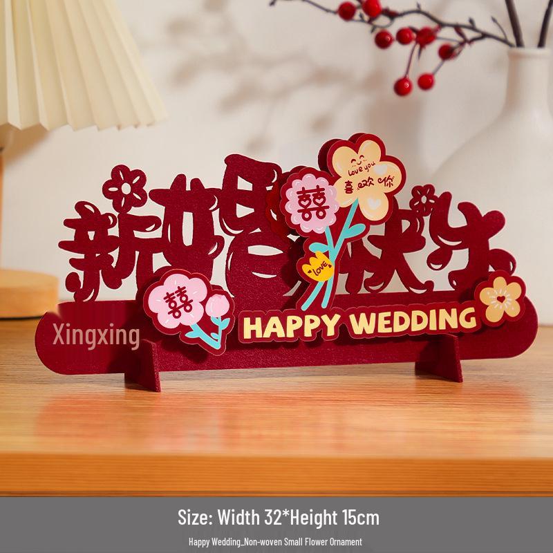 Double Happiness 3D Honeycomb Ball Ornament Set for Wedding & Engagement Decor