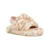 UGG Fluff Yeah Leopard Print Open Toe Sandals Kids Sandals White 1123640K-WHT