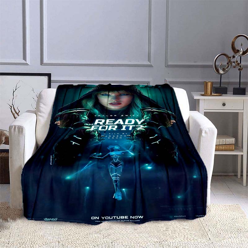 Coperta K-PopT- Taylor-S-Swift - Regalo per Fan - Adatta per Casa, Tempo Libero, Campeggio e Viaggio - Coperta Multifunzionale