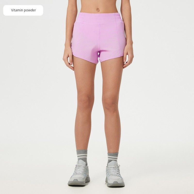 2025 Spring and Summer New Quick-Drying Sports Shorts Women's Running with Lining Training Workout Pants High Waist Yoga Shorts