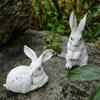 American-style Resin Easter Bunny Realistic Animal Sculpture Decoration, Suitable for Garden and Lawn Landscaping.