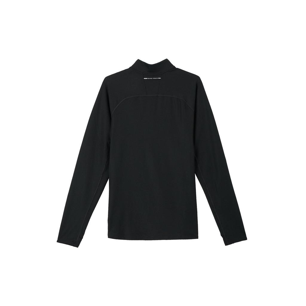 Nike Dri-Fit Trail Solid Color Comfortable Warm Quick-Dry Half-Zip Sweatshirt Unisex Sweatshirt Black Mountain-Top-White FV9995010