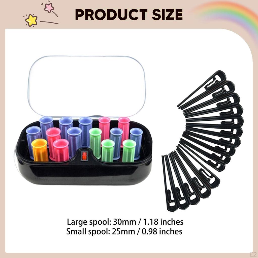 15 ks elektrických nahřívacích natáček na vlasy, kulmovací trubičky, kompaktní, snadno přenosné, okamžité teplo, profesionální, 100 W