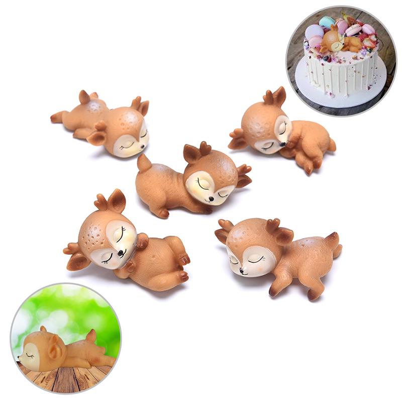 Cute Sleeping Baby Deer Cake Dessert Fondant Cartoon Decoration Tools Diy