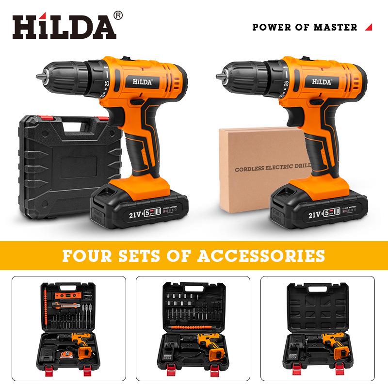 Hilda Lithium Dual Speed Electric Drill & Screwdriver