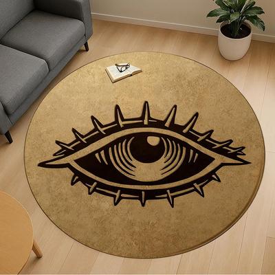 1pc Eye Spikes Round Chair Mat Office Area Rug - Non-Slip, Floor Mat for Office, Bedroom, Ideal Home Decor Gift P0105086