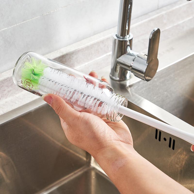 Ergonomic Bottle Brush For Effective Cleaning Of Kitchen Cups And Baby Bottles