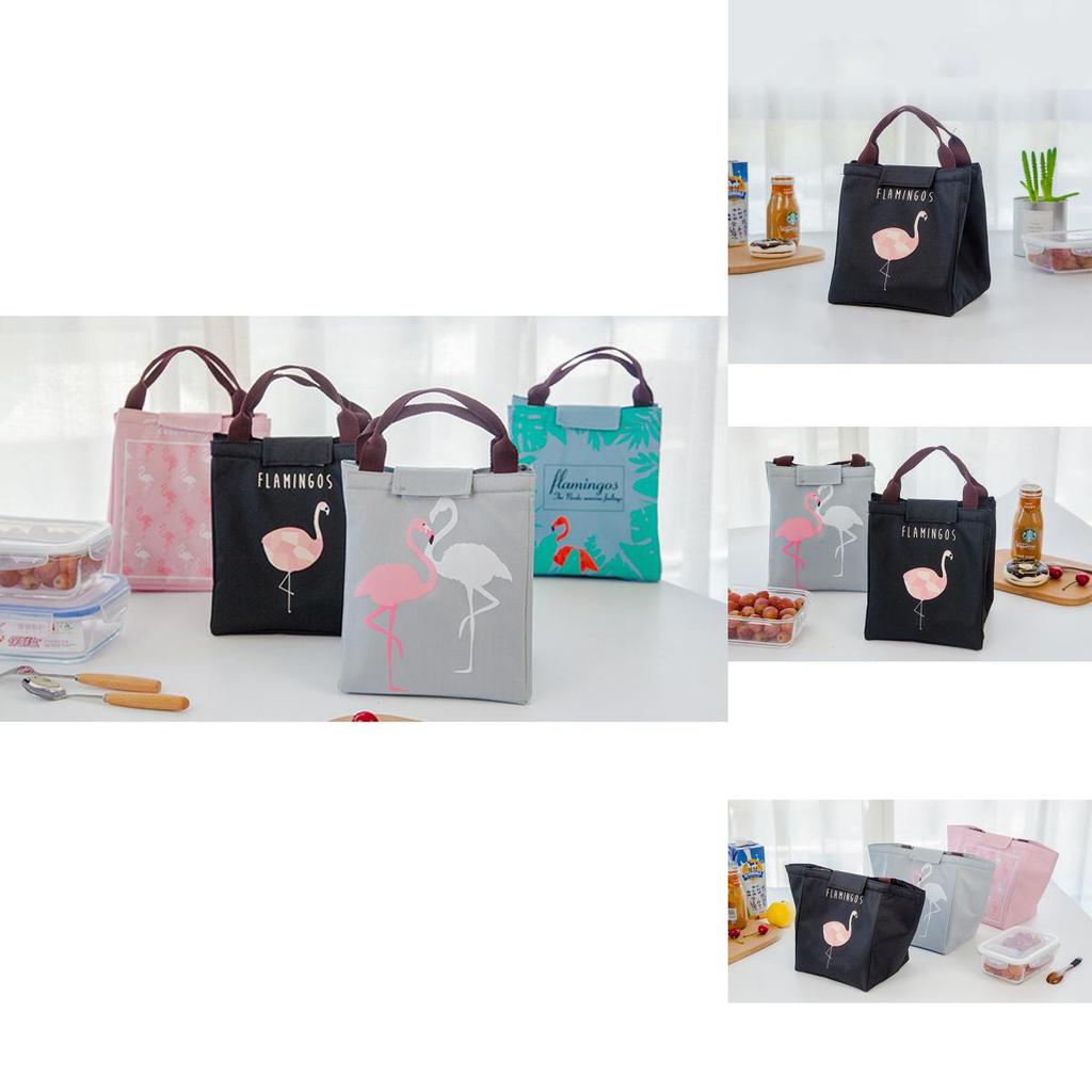 Elegant Flamingo Lunch Bag With Premium Oxford Cloth For Hot And Cold Food Storage