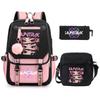 KPop Demon Hunters Korean version of student school bag children's backpack pencil bag set