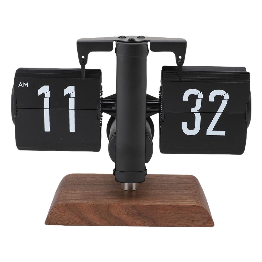 Auto Flip Desk Clock 12 Hour Display Retro Style Large Number Digital Flip Table Clock Decor for