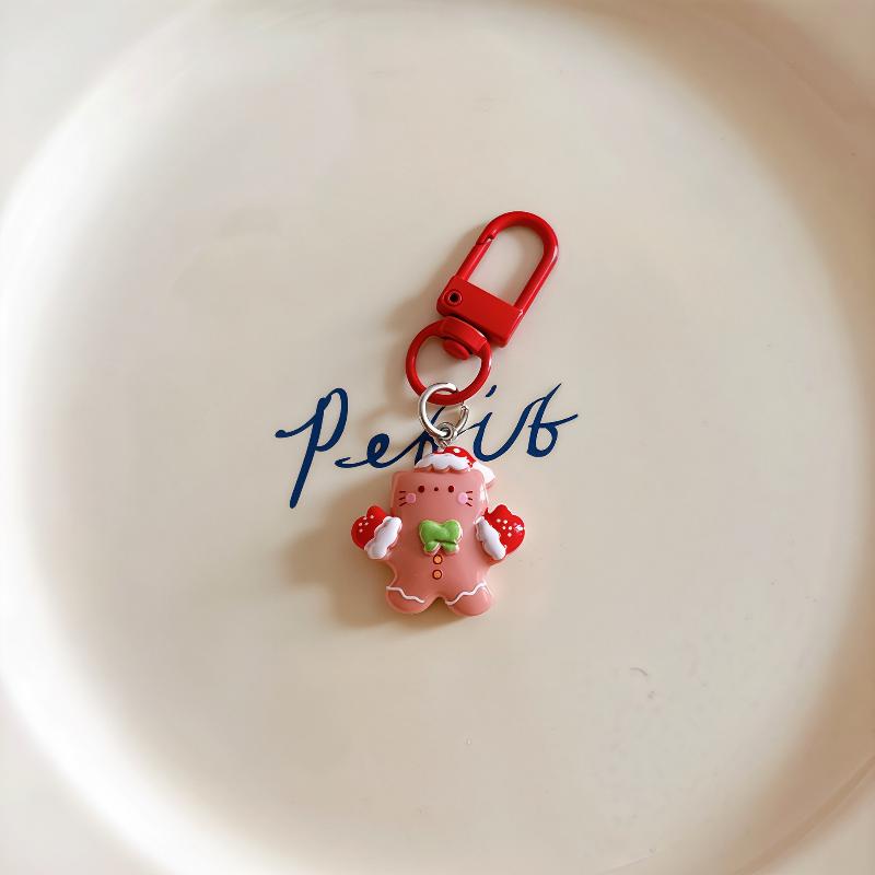 

Милый Рождественский брелок Мультяшный Санта Клаус Снеговик Котенок Подвеска Кольцо для ключей Украшение для рюкзака Аксессуары Подарок на год