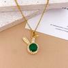 Necklace Cartoon Cute Rabbit Light Luxury Titanium Steel Necklace Fashionable Exquisite Copper Micro-inlaid Zircon Non-fading Accessories