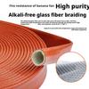 Tubo de Fibra de Vidrio con Recubrimiento de Silicona, Aislamiento Térmico, Escudo Térmico, Protección contra el Fuego, Armadura Térmica, Tubo Engrosado, Tubo con Funda Ignífuga