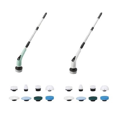 MultiSurface Electric Scrubber 8 Brush Heads 300RPM Motor Telescoping Handle For Ceiling Tile Grout Scrubber Cleaner