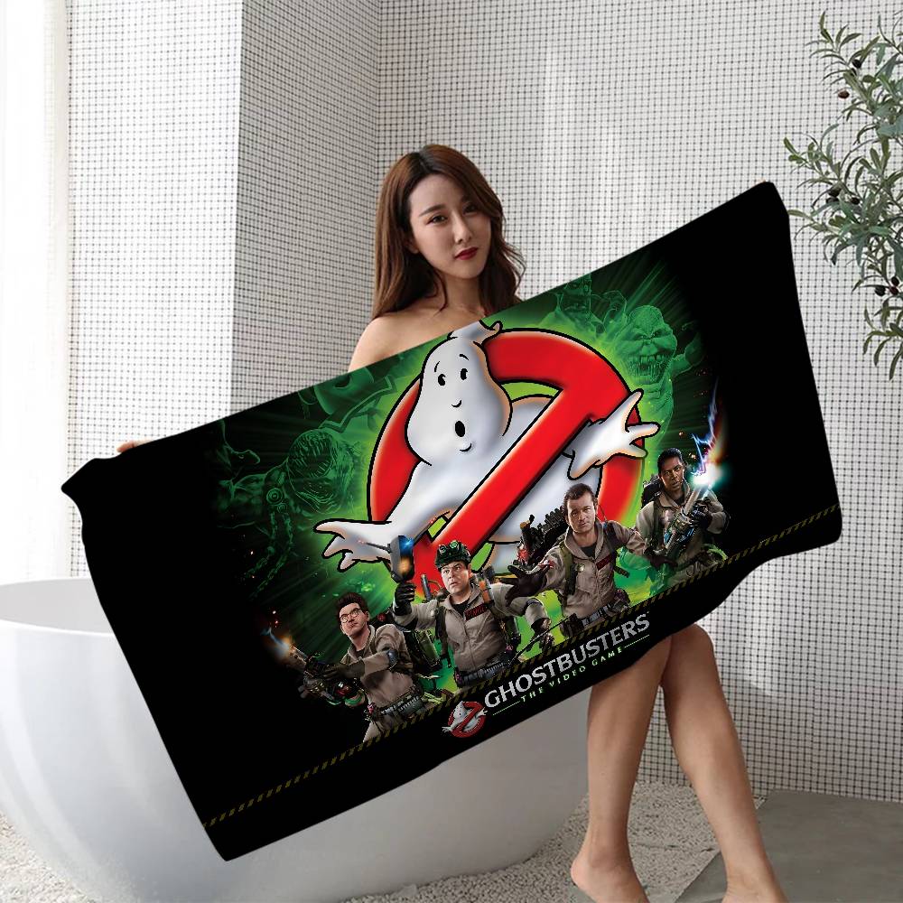 G-Ghostbusters Black Cell Microfiber Printed Beach Towel Mountain Climbing Yoga Beach Swimming Running Absorbent Soft Towel