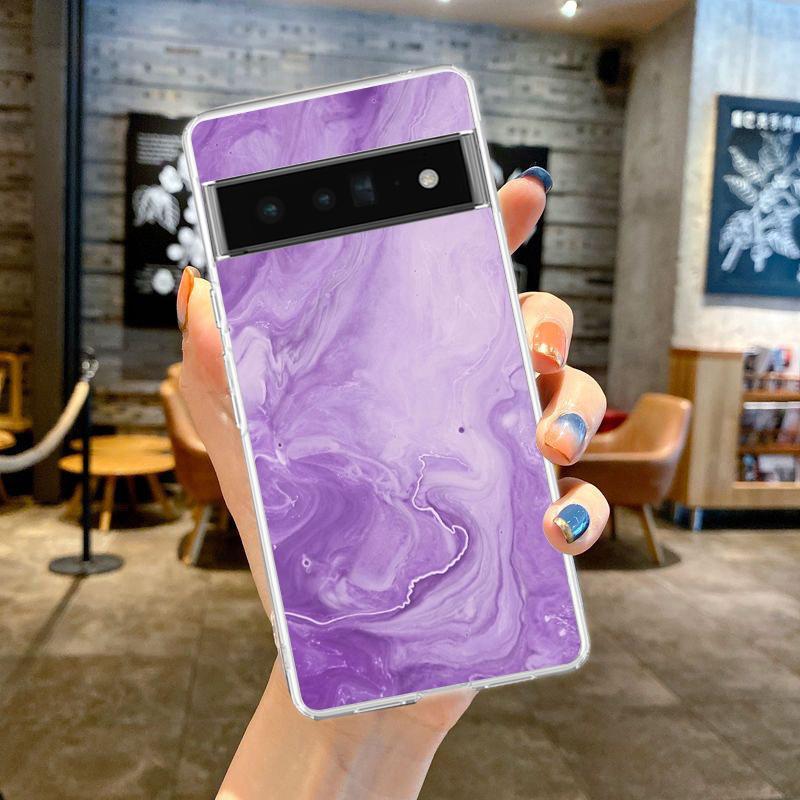 infinity on Purple For Google Pixel 8 7 6 Pro 6A 5 4 5A 4A 3A XL 5G Phone Case Silicone Shockproof Soft Transparent Cover Fundas